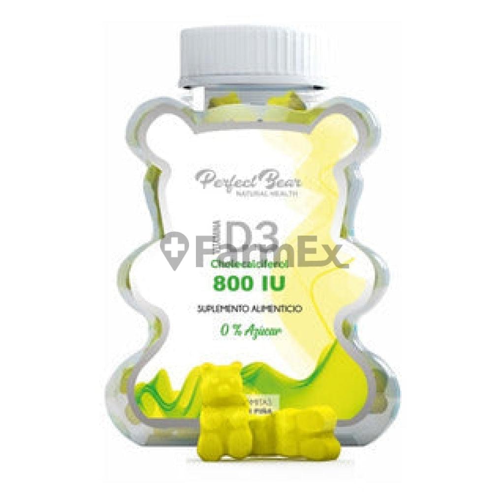 Vitamina D3 800 IU "Sabor Piña" x 60 gomitas Perfect Bear